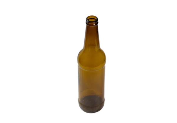 Ізольована пляшка коричневого пива — стокове фото