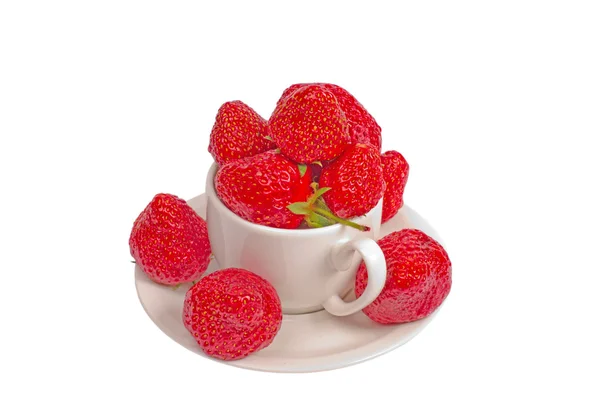 草莓在杯中 — 图库照片