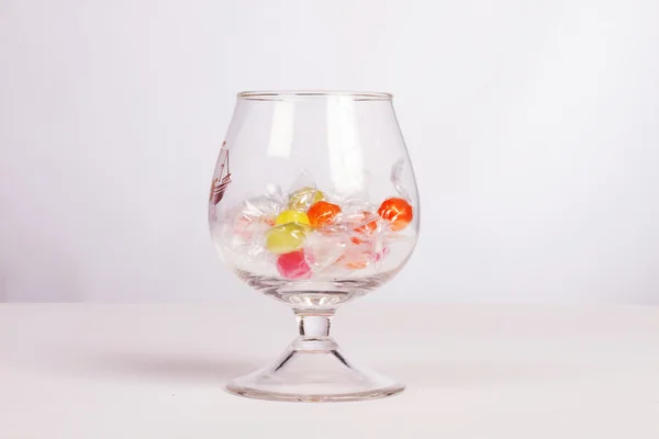 Färg godis i glas — Stockfoto