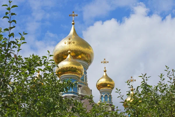 Chiesa ortodossa russa cupole — Foto Stock