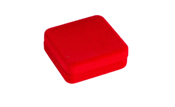 Червона оксамитова box — стокове фото