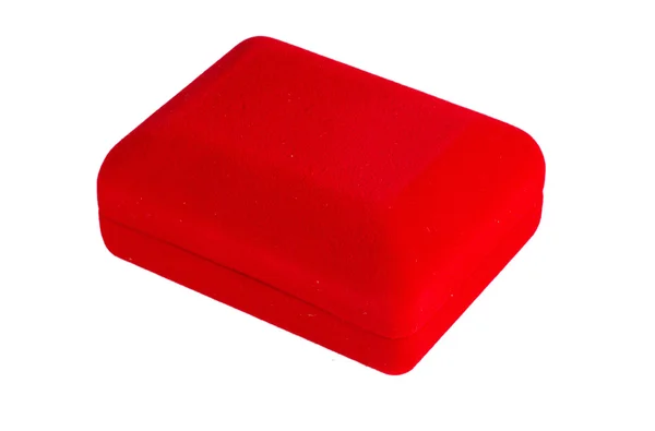 Червона оксамитова box — стокове фото