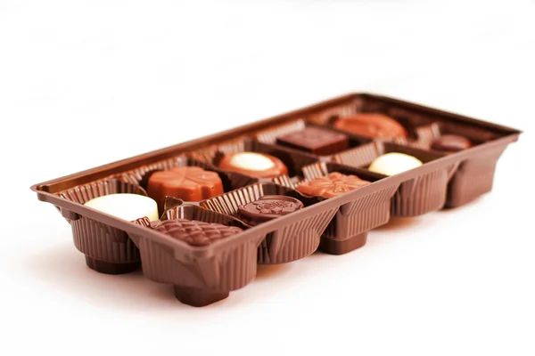 Låda med diverse chocolates2 — Stockfoto