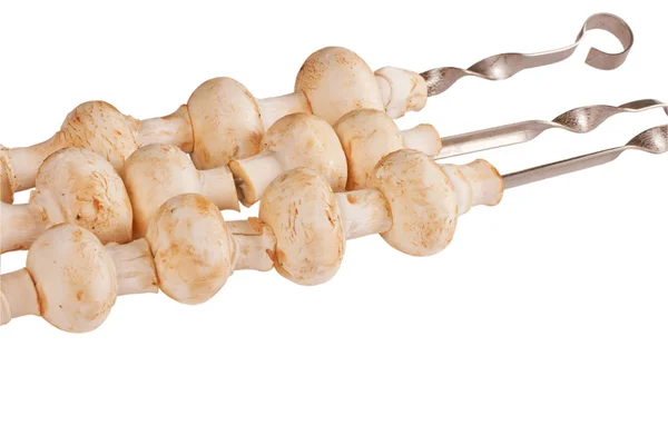 Grilled button mushrooms2 Stock Image