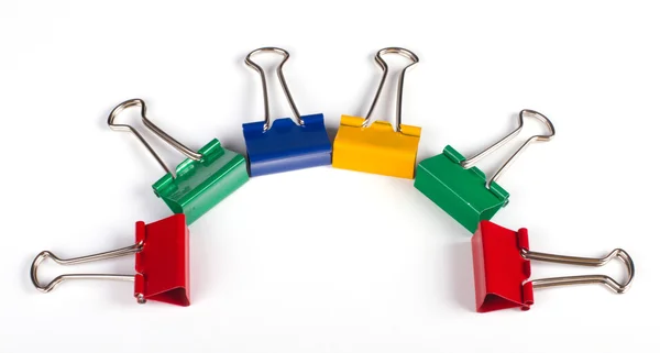 Multicolored paper clips — Stock Photo, Image