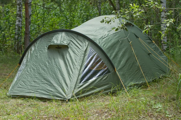 绿色帐篷 — 图库照片