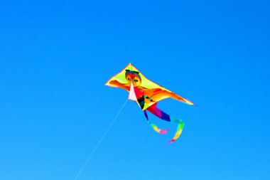 Surfing kite in sky1 clipart