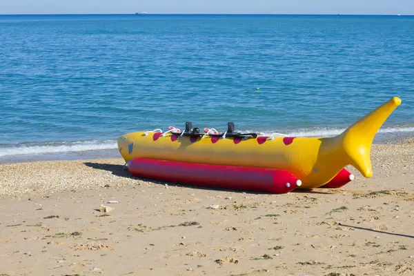 stock image Banana boat as shark