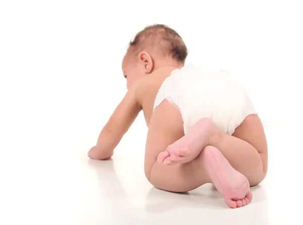 Exploring Infant Boy Crawling — стоковое фото
