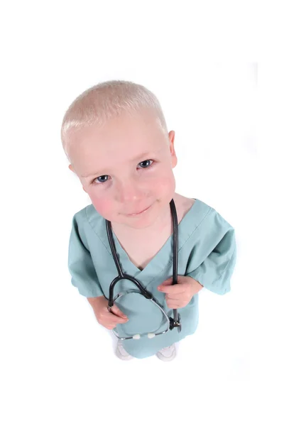 Młody chłopak ubrany jako lekarz — Zdjęcie stockowe
