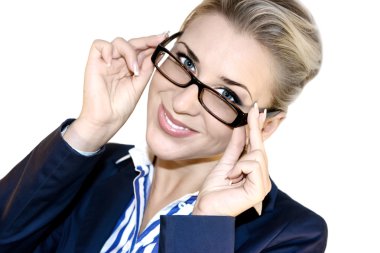 Business lady in glasses clipart