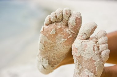 Feet in sand clipart