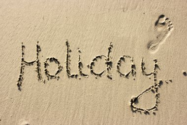 Holiday on sand clipart