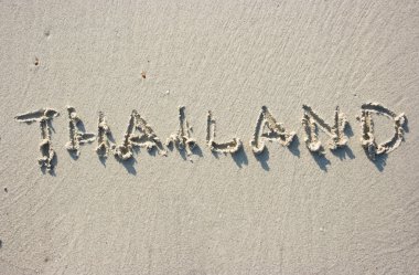 Thailand on sand clipart