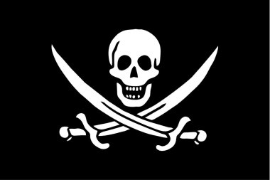 Pirate flag clipart