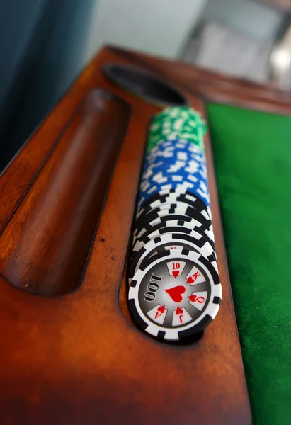 Pokertisch — Stockfoto