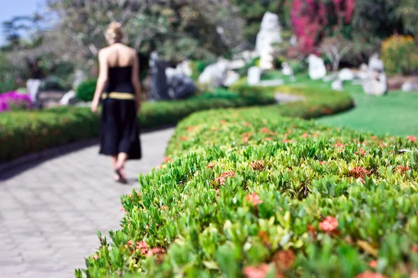 stock image Lonely girl walking