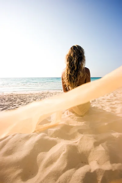 Sereia na praia — Fotografia de Stock