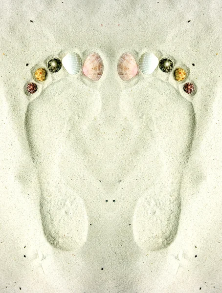 Πόδια στην άμμο — Φωτογραφία Αρχείου