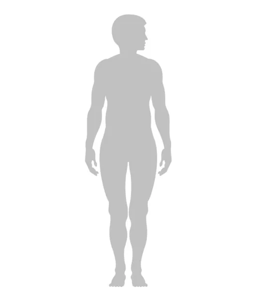 Contur uman izolat pe alb — Fotografie, imagine de stoc