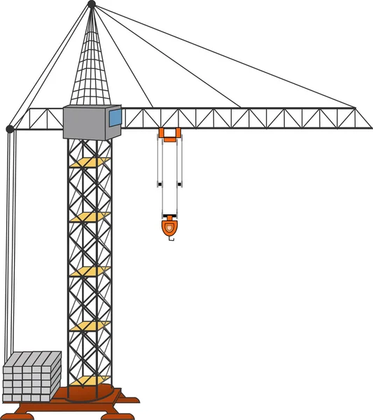 Tower crane on white — Stock Photo, Image