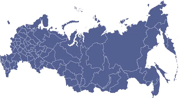 Mapa ruské regiony — Stock fotografie