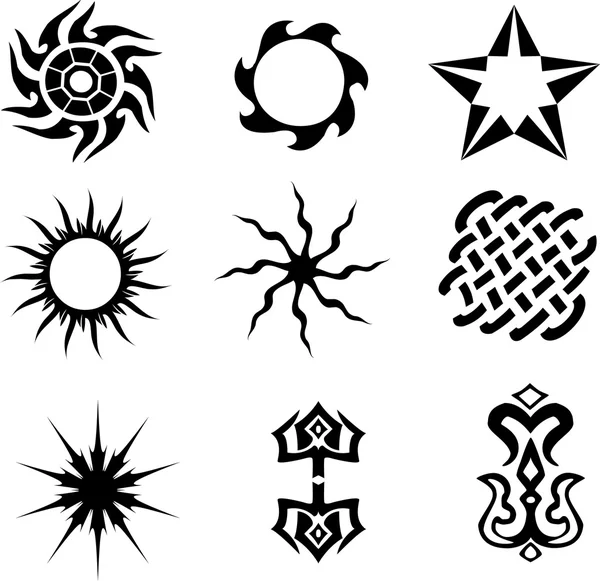 Set van tatoeages — Stockfoto