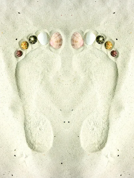 Nohy na písku Stock Obrázky