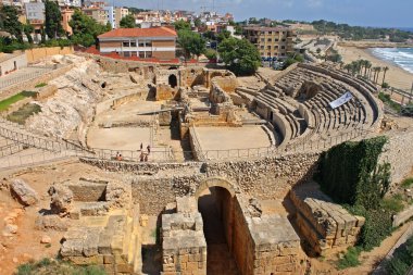 Roman amphitheater in Tarragona clipart