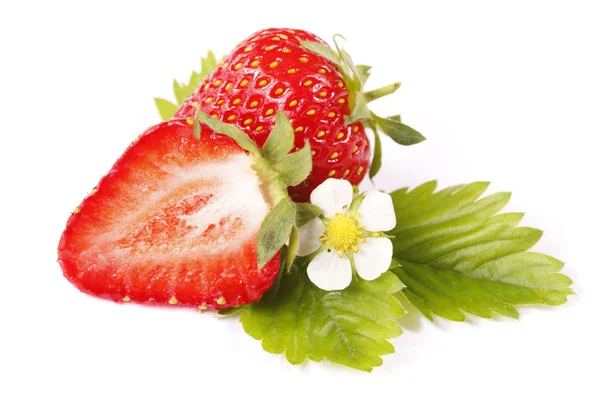 Strawberries on white — Stock Photo, Image