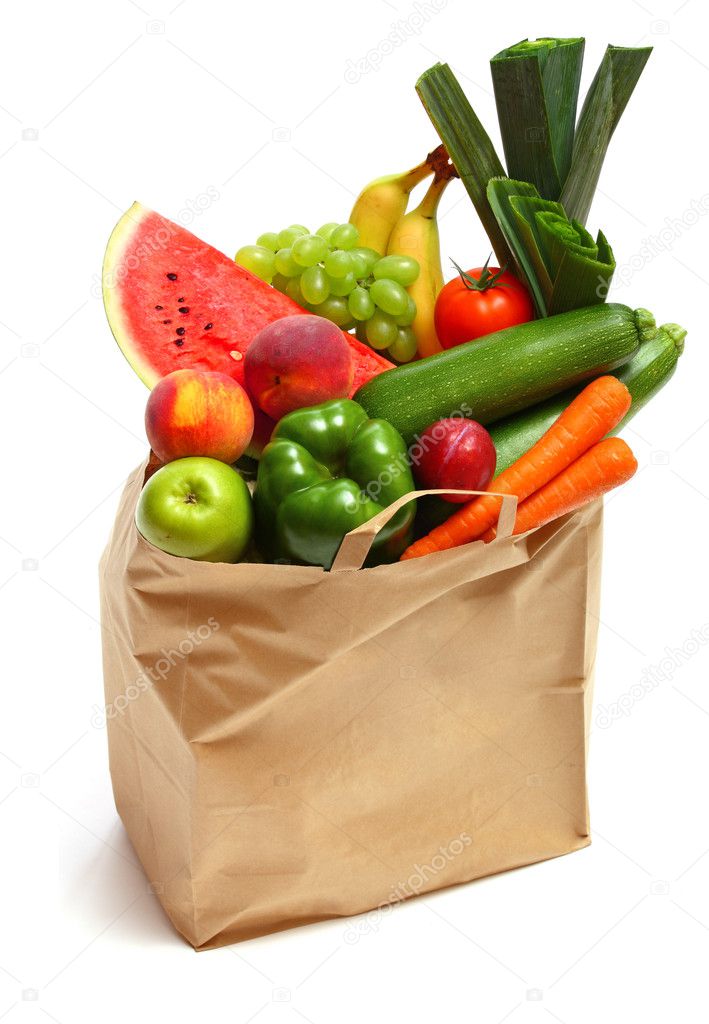 A shopping basket full of fresh produce