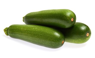 Zucchinis isolated on white background clipart