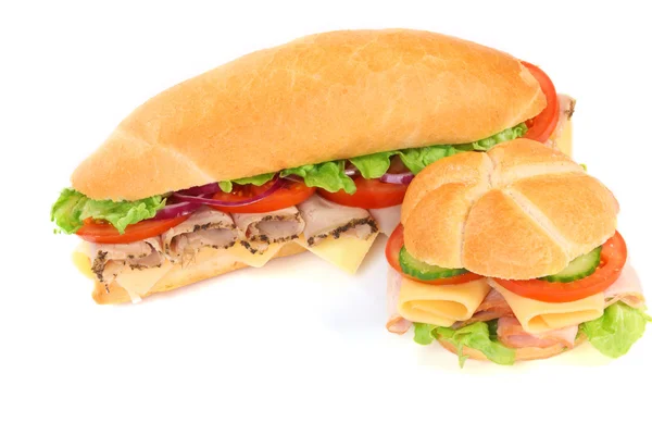 Sandwiches de queso y ensalada — Foto de Stock