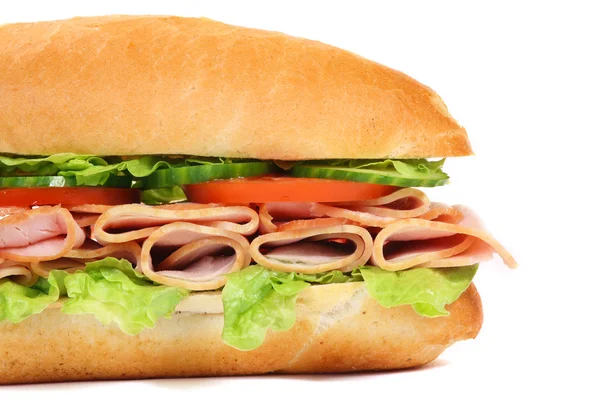 Lång smörgås isolerade — Stockfoto