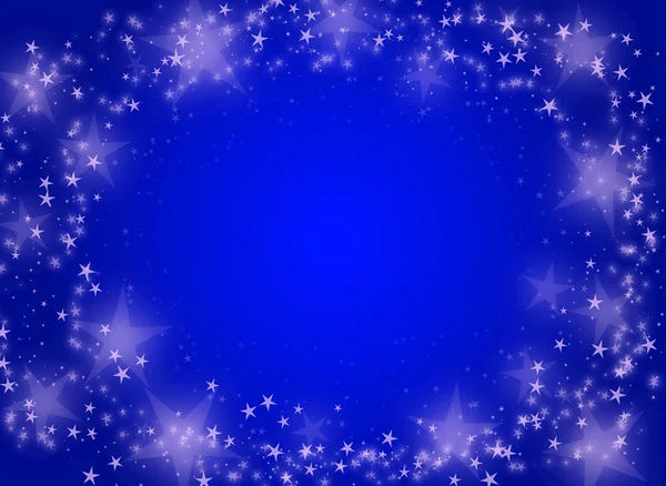 Fundo azul com estrelas — Fotografia de Stock