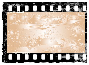 Grunge filmstrip frame clipart