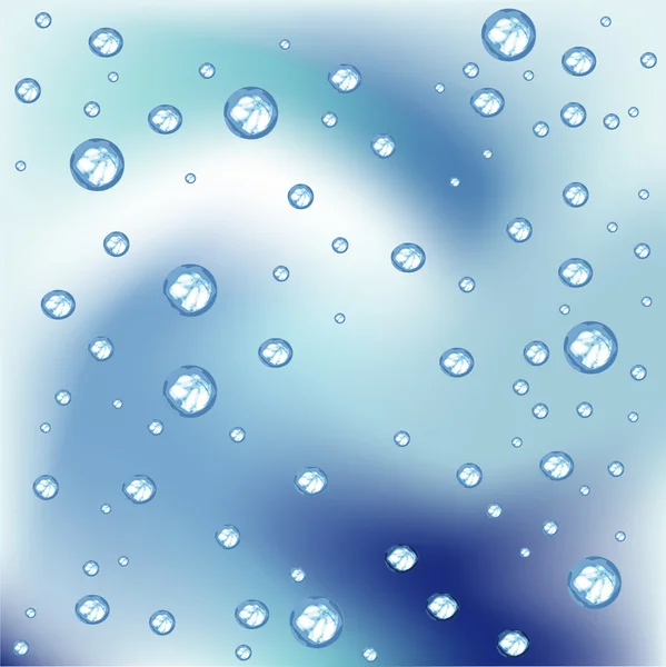 Niebieska woda z bąbelkami — Wektor stockowy