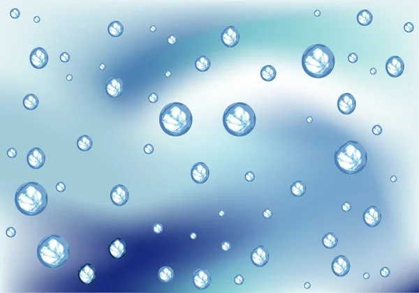 Blue clean water with bubbles — Stock Vector