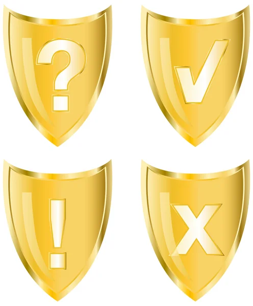 Iconos vectoriales oro — Vector de stock