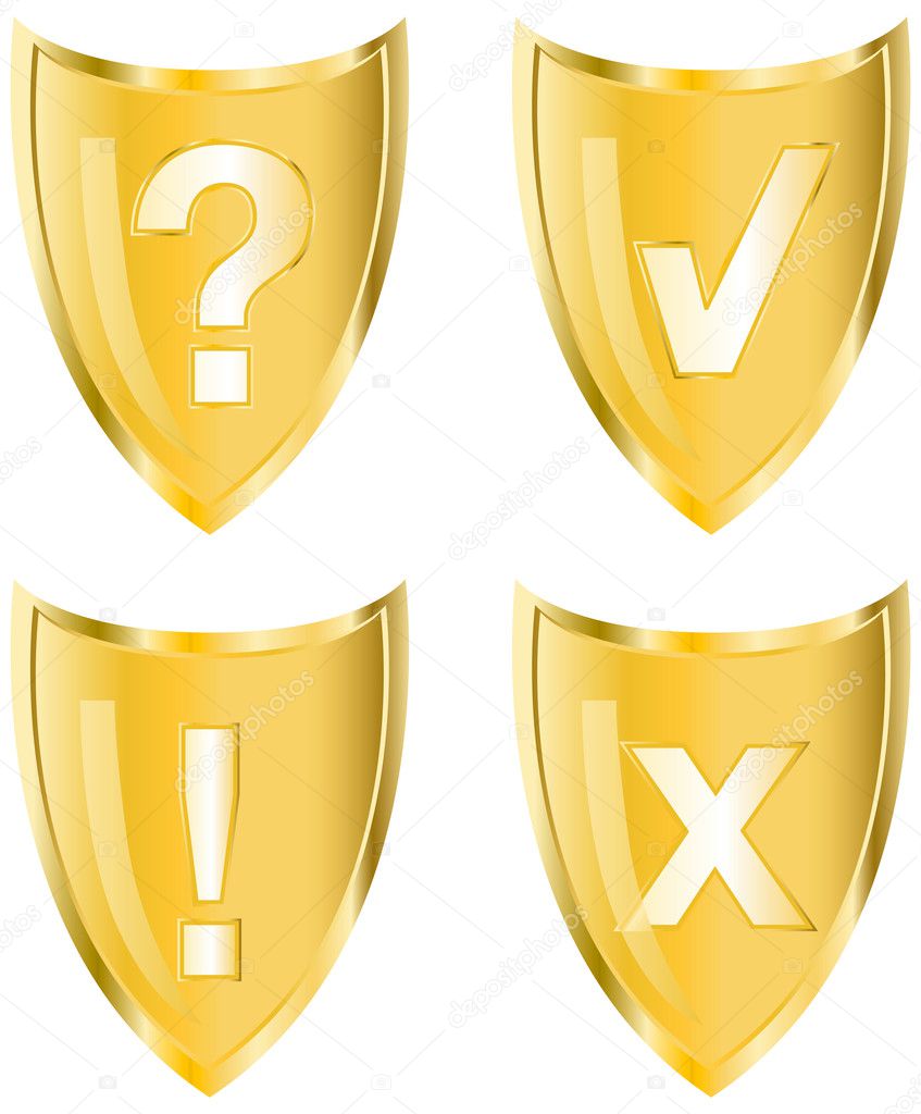 Gold vector icons