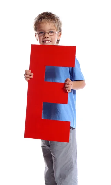 Lettre "E" garçon — Photo