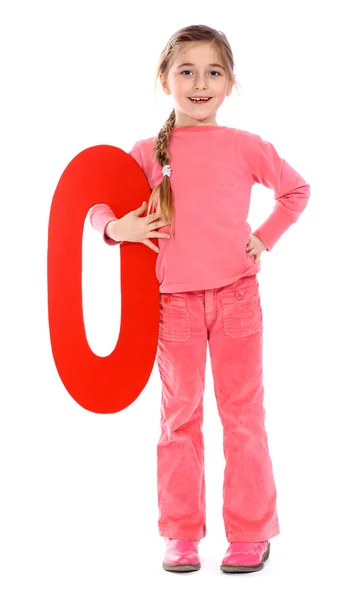 "o" betű lány — Stock Fotó