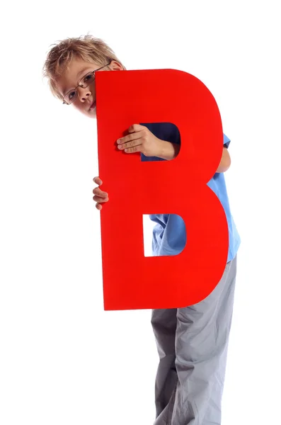 Písmeno "b" chlapec — Stock fotografie