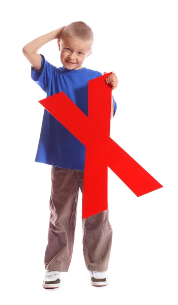 "x" betűt fiú — Stock Fotó