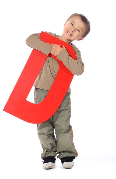"d" betű fiú — Stock Fotó