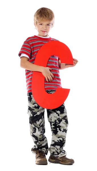 文字"c"の少年 — ストック写真