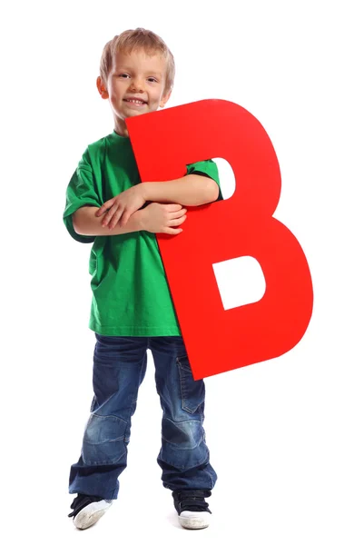 Lettera "B" ragazzo — Foto Stock