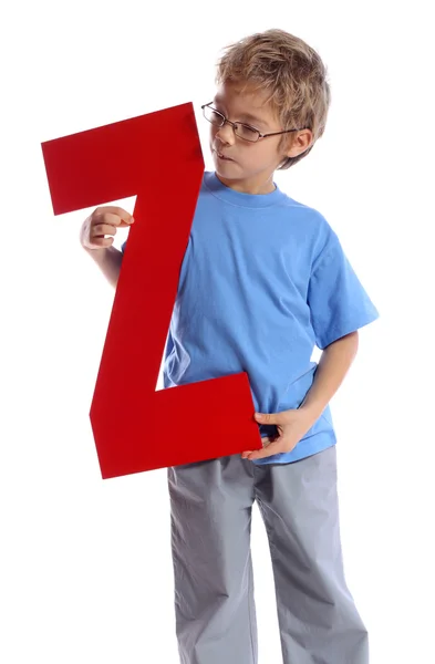 字母"z"的男孩 — 图库照片
