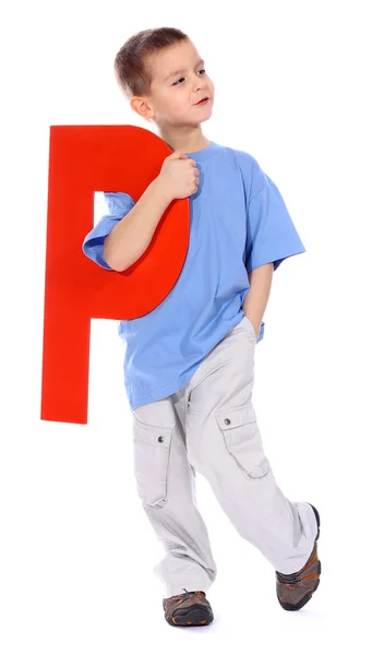 Letter "P" boy — Stock Photo, Image
