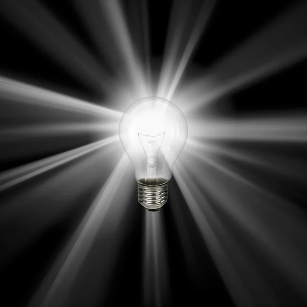 Illuminated lightbulb — Stock Photo, Image